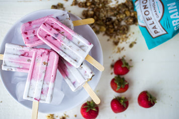 Paleo Coconut Strawberry Popsicles