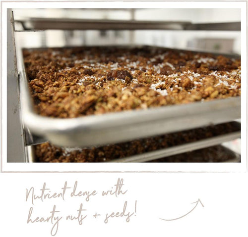 Pan filled with granola