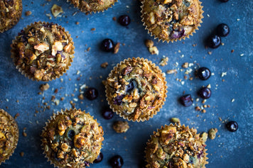 Crunchy Blueberry Maple Muffins